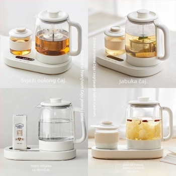 Olk-tk01 Health Pot mini čajnik od kaljenog stakla, kapacitet do 1 L, snaga 500–1000 W, 220 V