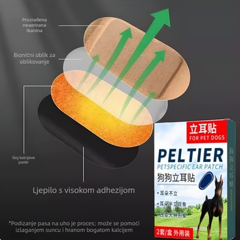 Ure za fiksiranje ušiju psa - Plastika; Kutija od 100 komada; Za pse (Materijal: Plastika; Pakiranje: 100 komada; Namjena: Psi)