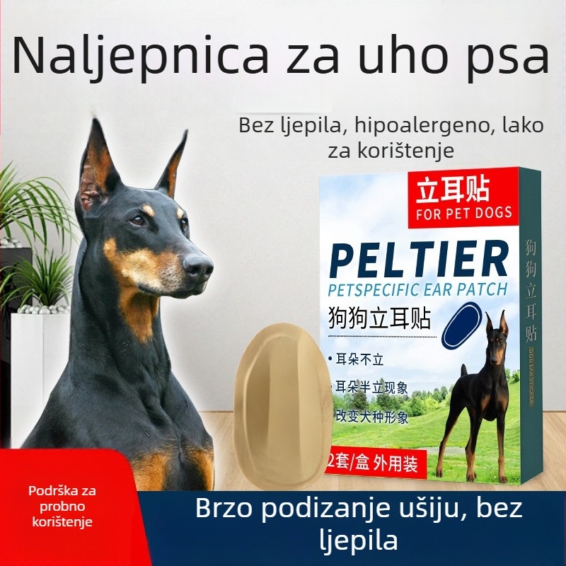 Ure za fiksiranje ušiju psa - Plastika; Kutija od 100 komada; Za pse (Materijal: Plastika; Pakiranje: 100 komada; Namjena: Psi)