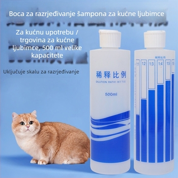 Plastična bočica za razrjeđivanje šampona za pse, pakiranje 100 kom, 55 g po kom