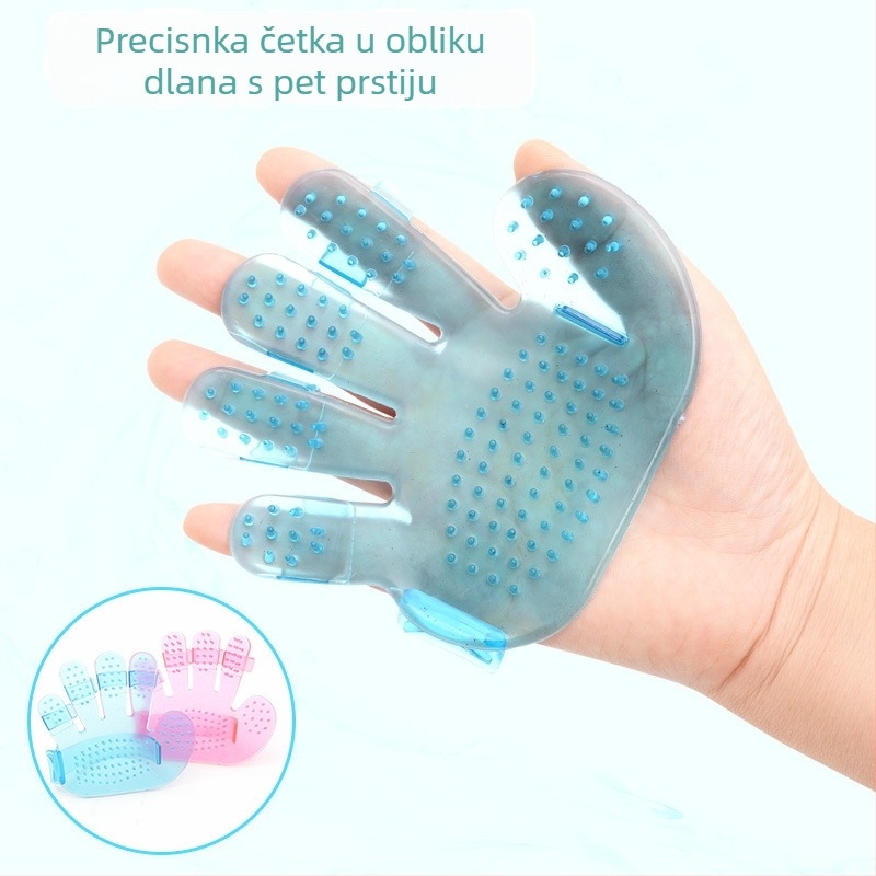 Četka za kupanje s pet prstiju za pse — plastična četka za kupanje, pakiranje 200 kom