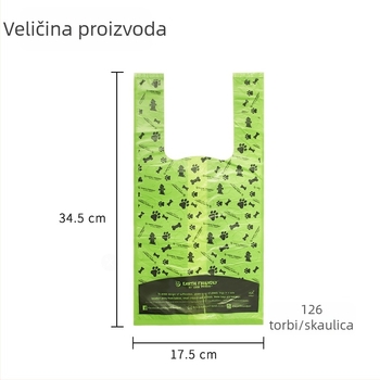 Torbe za otpad kućnih ljubimaca za pse i mačke, u stilu prsluka, guste biološki razgradive PE vrećice