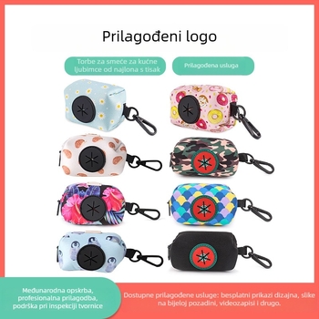 Dispenzer za vrećice za pse s prilagođenom otiskom za šetnje – termalni prijenos, pakiranje 500