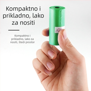 Jednokratne vrećice za otpad kućnih ljubimaca, rolni tip, PE materijal, standardna debljina