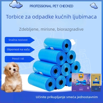 Torbe za otpad kućnih ljubimaca – jednokratne vrećice za pse i mačke, plosni otvor, HDPE+EPI, standardne debljine