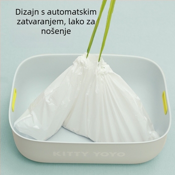 Unutarnja vreća za kutiju za mačke sa šnuralom, debela LDPE membrana, jednokratna upotreba