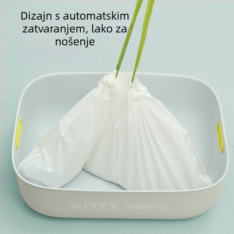 Unutarnja vreća za kutiju za mačke sa šnuralom, debela LDPE membrana, jednokratna upotreba