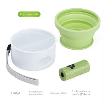 Ke'an set dispenser za vrećice za otpadke kućnih ljubimaca, spiralni dizajn, plastični materijal, normalna debljina, uključuje vrećice za mačke i pse