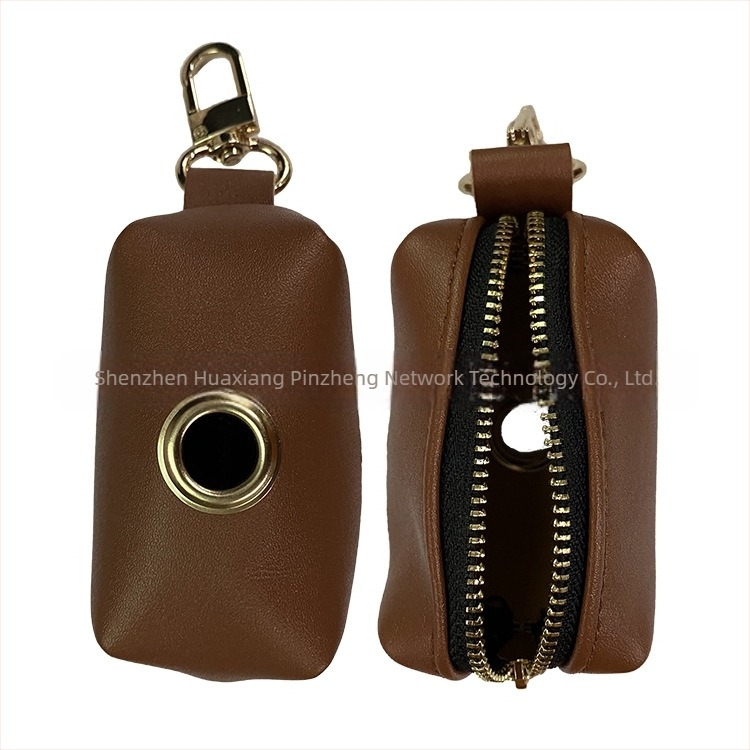 Spremnik za vrećice za pse s kaišem za struk, kožna konstrukcija, marka Huaxiangpinzheng