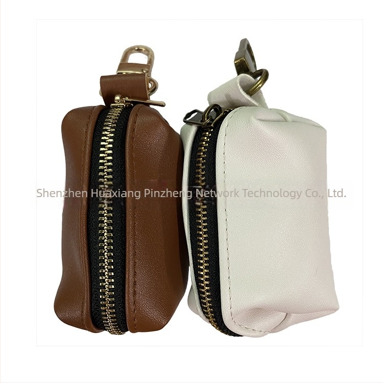 Spremnik za vrećice za pse s kaišem za struk, kožna konstrukcija, marka Huaxiangpinzheng