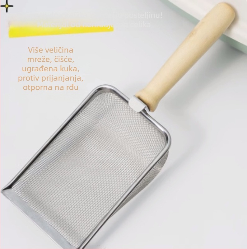 Qianqian Metalna Lopatica za Mačji Imet S Fino Mrežom, Univerzalna Kompatibilnost Za Kućne Ljubimce