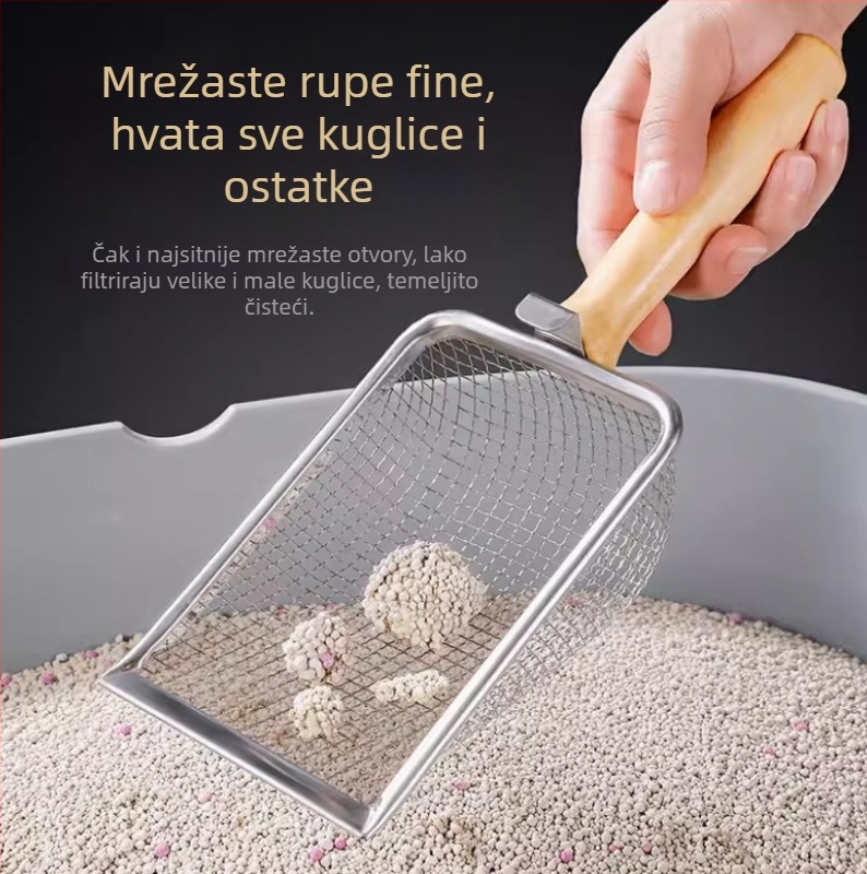 Qianqian Metalna Lopatica za Mačji Imet S Fino Mrežom, Univerzalna Kompatibilnost Za Kućne Ljubimce