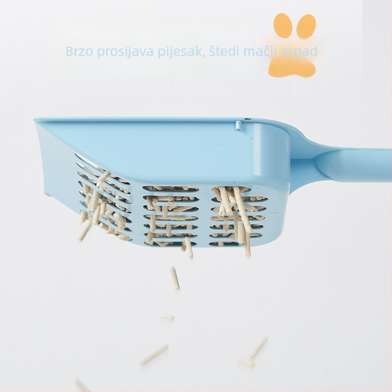 Plastična lopatica za mačju stelju s finim otvorima – alat za čišćenje kućnih ljubimaca