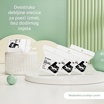 Torbe za izmet kućnih ljubimaca u stilu prsluka, dvostruko debeli papir s polietilenskom vrećicom, paket od 10 komada