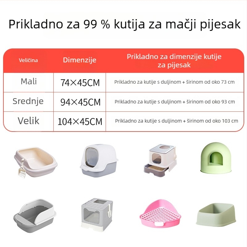 Jednokratne vrećice za kutiju za mačku – debele, prijenosne, za jednokratnu upotrebu