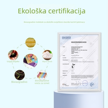 Biodegradibilne vrećice za pseći izmet, tip ravnog otvora, zadebljane, materijal EPI+HDPE, 300 komada (mogućnost privatne oznake)