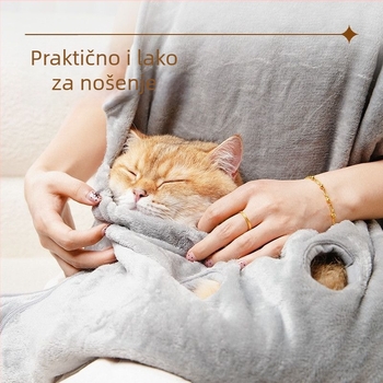 Amor Zimska debela odjeća za njegu mačaka, protiv dlaka, prsna pregača, zaštita od ogrebotina, poliester