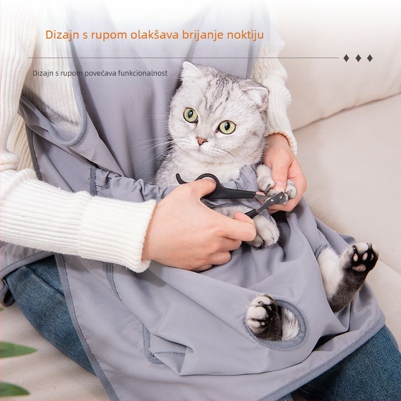 Amor Zimska debela odjeća za njegu mačaka, protiv dlaka, prsna pregača, zaštita od ogrebotina, poliester