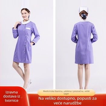 Set bolničke uniforme za bolnicu, unisex, dugi rukav, jesen-zima, vanjska tkanina 65% poliester / 35% pamuk; podstava pamuk