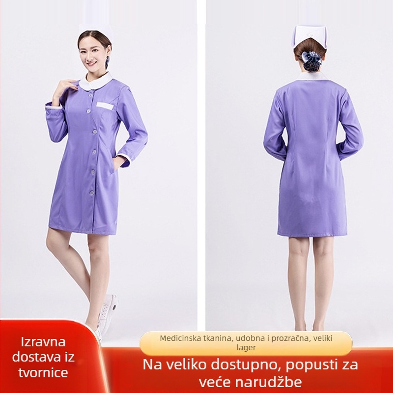 Set bolničke uniforme za bolnicu, unisex, dugi rukav, jesen-zima, vanjska tkanina 65% poliester / 35% pamuk; podstava pamuk