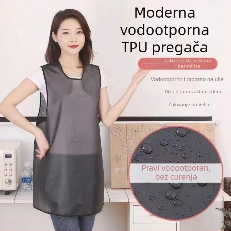 Vodootporna bezrukavna krpa za njegu kućnih ljubimaca – TPU, produžena duljina, prozračna, geometrijski uzorak