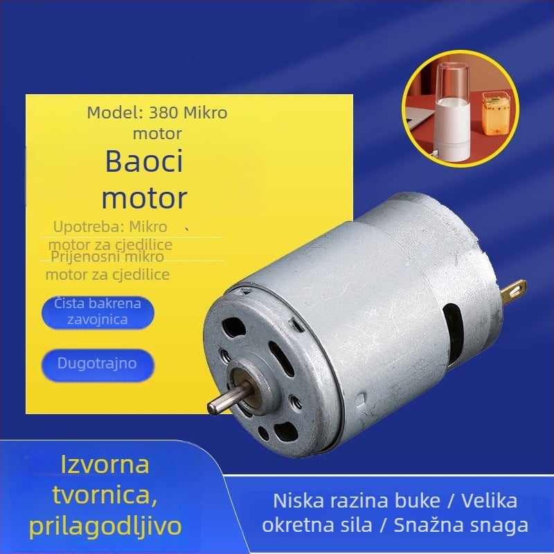 DC mikromotor s četkicama, za igre i male kućanske uređaje, napon ispod 36V, učinkovitost 65,3%