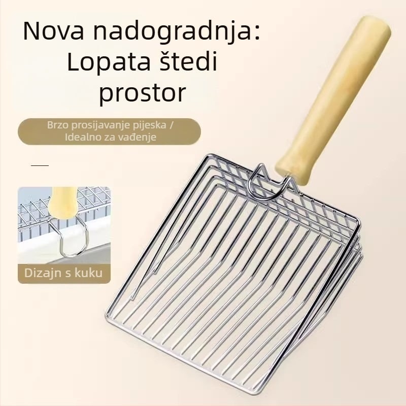 Metalna lopatica za mačji pesak za kućne ljubimce – domaća proizvodnja, bez privatne marke, nije poklon