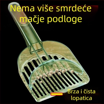 Lopatica za mačji izmet Shengwang – 2-u-1 s malim otvorima, plastična