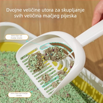 Višestruki set lopatice za mačji steljak – integrirana lopatica, plastični materijal
