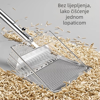 POPOCOLA metalna lopatica za smeće mačaka | Materijal: kromirano željezo | Za mačke | Nije uvozena