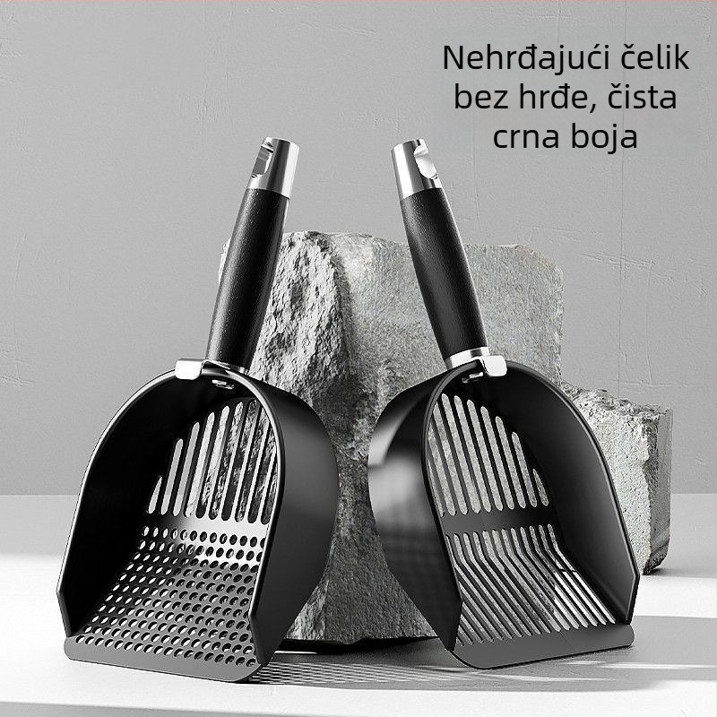 Lopatica za mačji pijesak, ABS plast, dvostruka funkcija, s finim otvorima