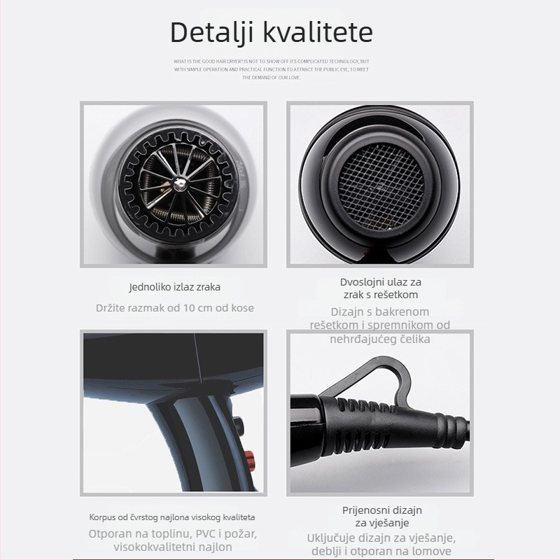 Sušilo dlake za kućne ljubimce, model MZ-217, snaga 2000W+, AC motor, zaštita od pregrijavanja, 220V