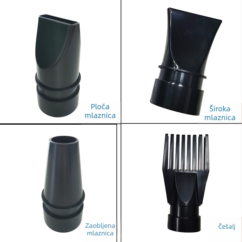 Dodatak za sušilo za dlake kućnih ljubimaca s podesivom mlaznicom, spojnicom za crijevo i prednjim poklopcem — ispod 1000W, zaštita od pregrijavanja, univerzalna kompatibilnost
