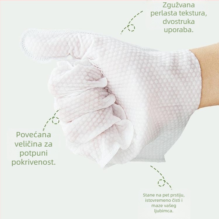 Vicpa Jednokratne rukavice za njegu dlake psa, netkano vlakno, spa čišćenje, paket od 50 komada