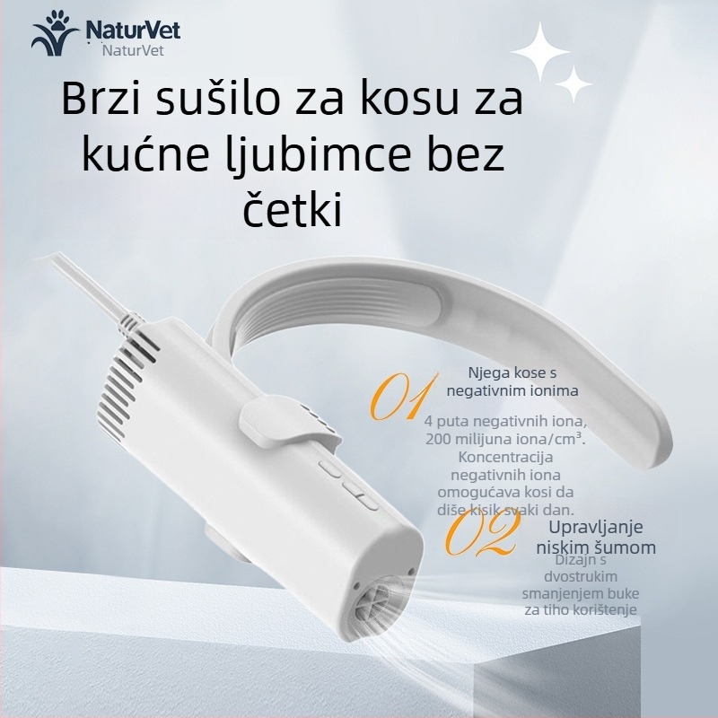 Sušilo za kosu za kućne ljubimce na vratu – visoka snaga, niska buka, negativni ioni, 1600–1999W, 220V