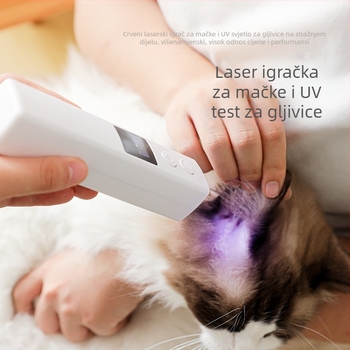 Električni pilnik za nokte kućnih ljubimaca, višefunkcionalan, punjiv, s osvjetljenjem i laserskim pokazivačem