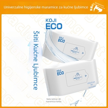 KOJIMA ECO Vlažne maramice za kućne ljubimce, za mačke i pse, čišćenje suznih mrlja i tijela bez pranja, dezodorirajuće