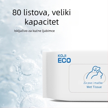 KOJIMA ECO Vlažne maramice za kućne ljubimce, za mačke i pse, čišćenje suznih mrlja i tijela bez pranja, dezodorirajuće