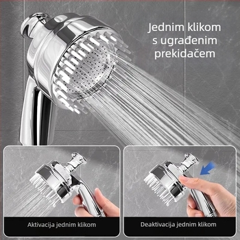 Tuš za kupanje kućnih ljubimaca za pse, nehrđajući čelik, aerator i pojačani protok vode