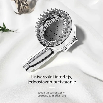 Tuš za kupanje kućnih ljubimaca za pse, nehrđajući čelik, aerator i pojačani protok vode