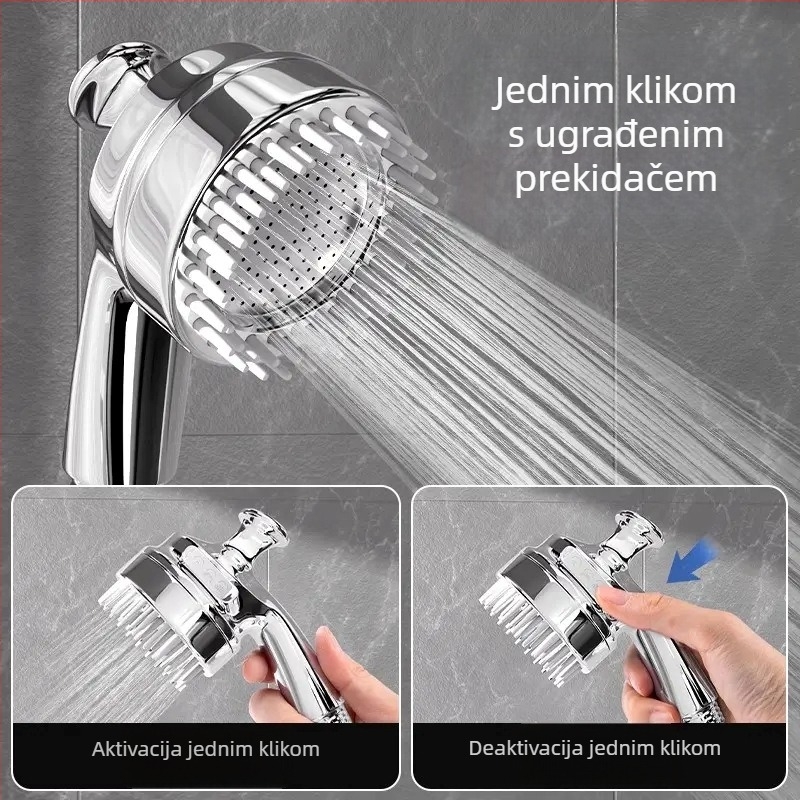 Tuš za kupanje kućnih ljubimaca za pse, nehrđajući čelik, aerator i pojačani protok vode