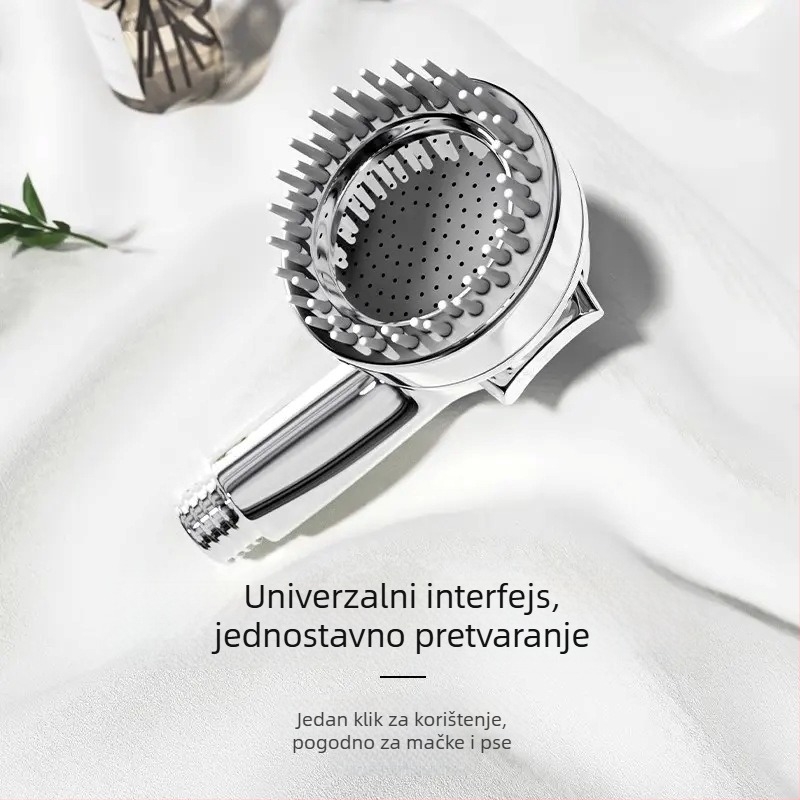 Tuš za kupanje kućnih ljubimaca za pse, nehrđajući čelik, aerator i pojačani protok vode