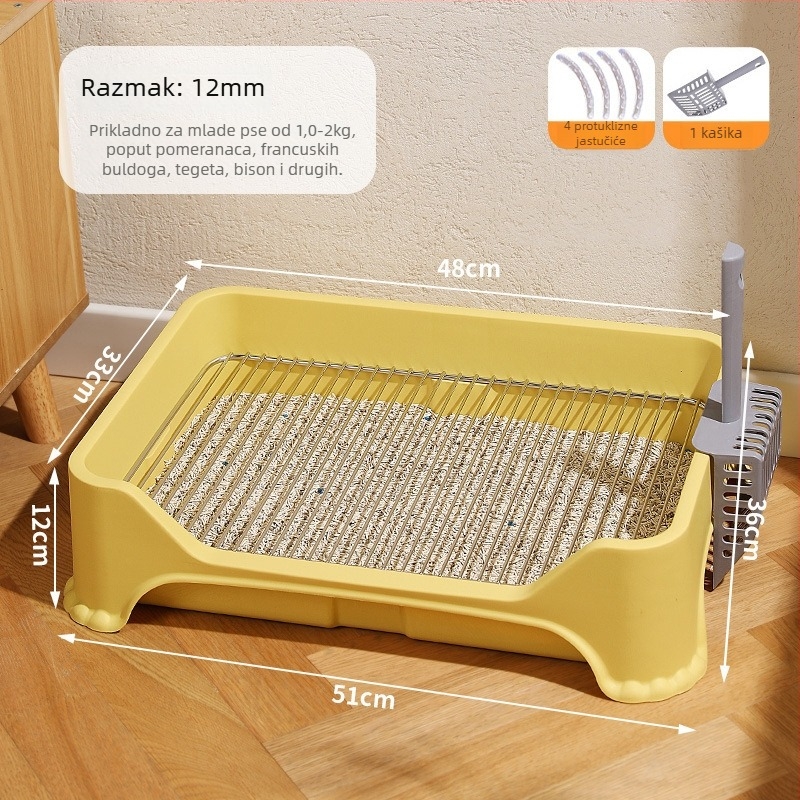 Pasja toaletna posuda od PP i nehrđajućeg čelika, fiksirana toaletna za pse, marka Lijian mu ge