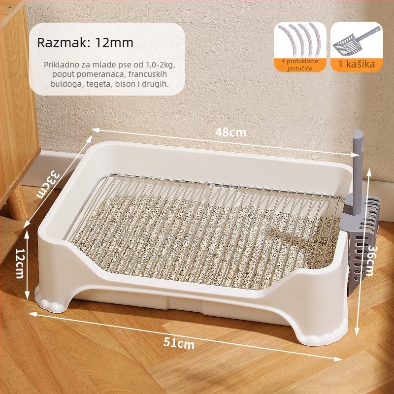 Pasja toaletna posuda od PP i nehrđajućeg čelika, fiksirana toaletna za pse, marka Lijian mu ge
