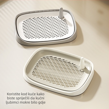 Moe Fun integrirana kućna toaletna posuda za pse – s mogućnošću ispiranja, plosnatog dizajna, jednostavna za čišćenje, od plastike