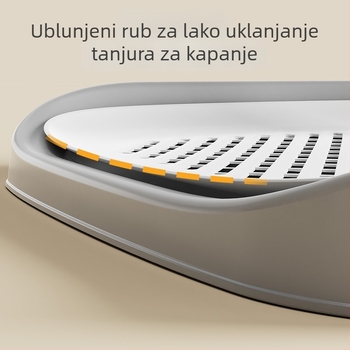 Moe Fun integrirana kućna toaletna posuda za pse – s mogućnošću ispiranja, plosnatog dizajna, jednostavna za čišćenje, od plastike