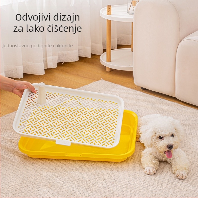 Toalet za pse s pedestalom za sprječavanje gazenja po fekalijama, urin za male pse, ogradica za pse (Materijal: PP; Uvoz: Ne; Privatna marka: Nema)