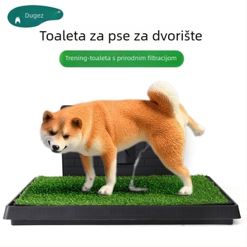 Dogus Kućni toalet s travnom podlogom i pregradom za urin, PP osnova, domaći proizvod, licencirani privatni brend