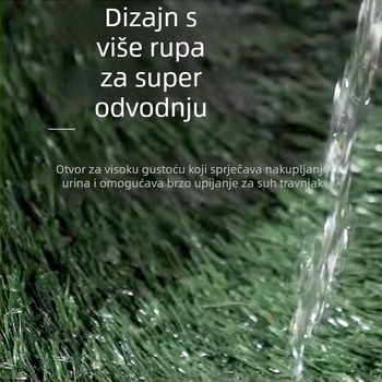 Dogus Kućni toalet s travnom podlogom i pregradom za urin, PP osnova, domaći proizvod, licencirani privatni brend