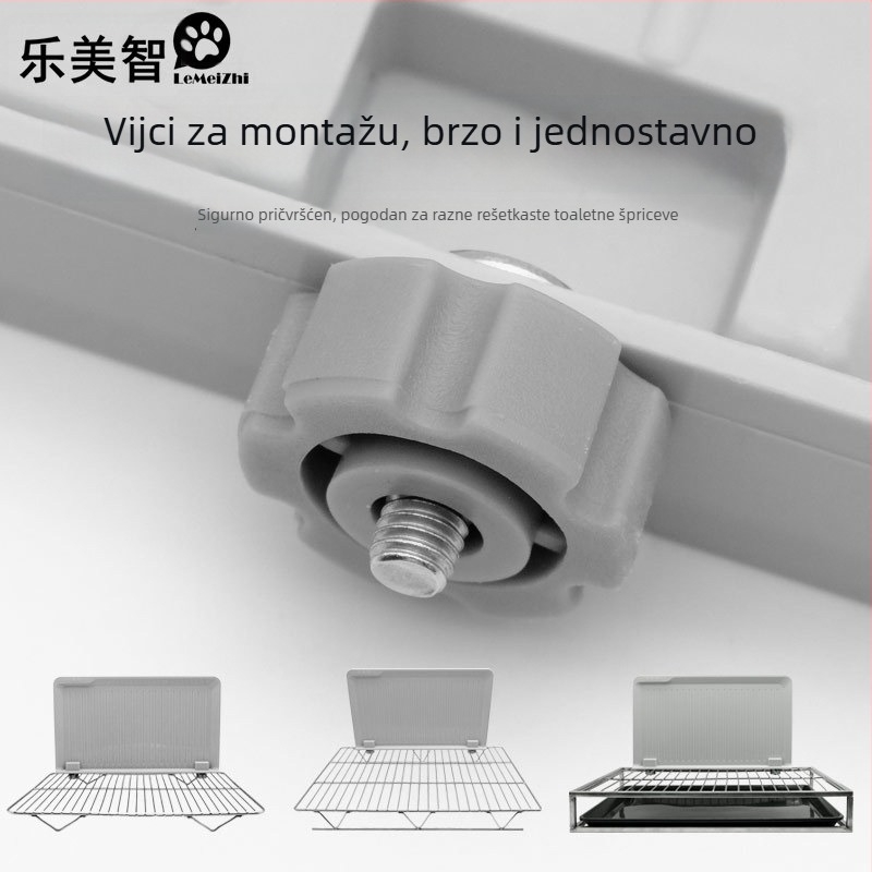 Toalet za pse s pregradom, zidni nosač, protiv prskanja, od plastike, Marka What a Beautiful